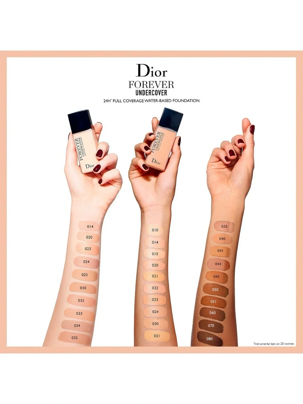 Dior 070 Dark Brown Forever Undercover 24H Full Coverage Foundation 1.3oz